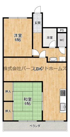 家具町ハイツの間取り
