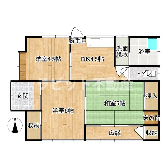 【間取り】 | 一万城貸家
