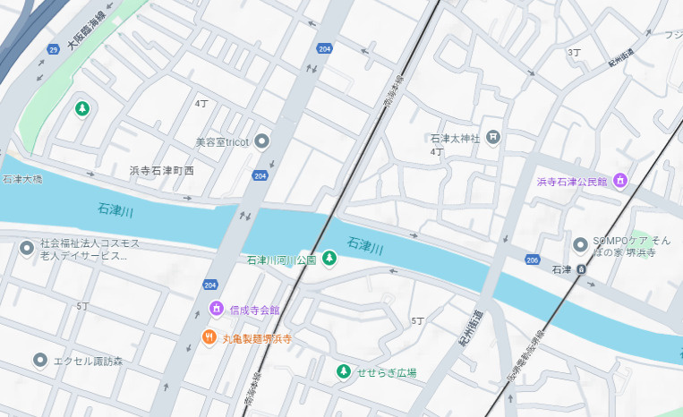 1(土)2(日)現地説明会！◆堺市西区浜寺石津町西　限定1邸の地図