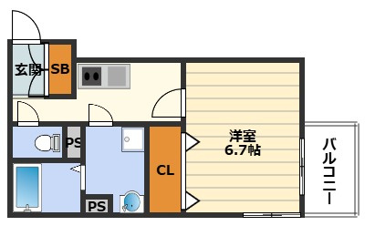 コルタ梅田の間取り