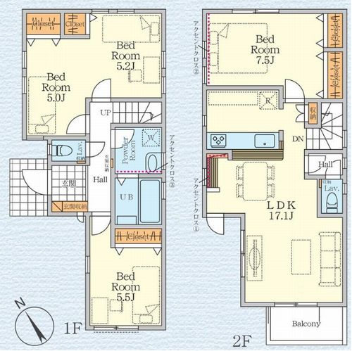 【間取り】 | 【仲介手数料０円】相模原市中央区小山3期　新築一戸建て | 相模原市中央区小山3期　新築一戸建て