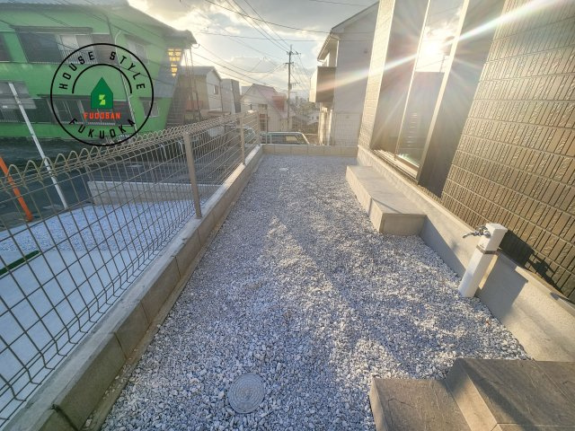 筑紫野市二日市北6丁目第1-2棟（A号棟）の庭|お庭で自由な時間を過ごせます。