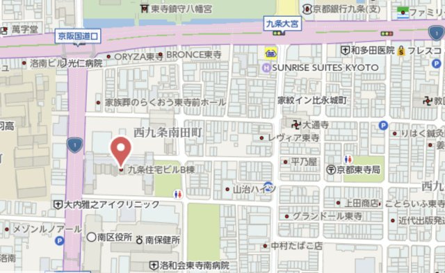 九条住宅C棟　1階の地図