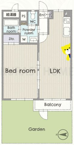 九条住宅C棟　1階の間取り