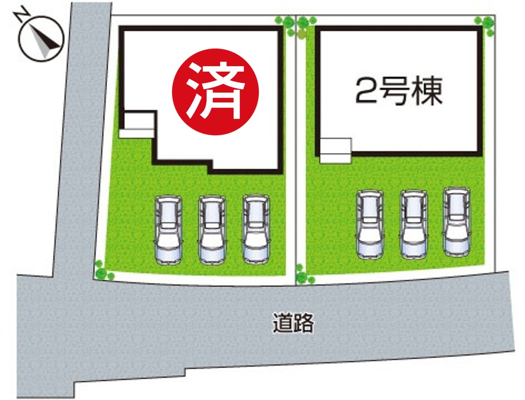 栗東市小柿　第1期　新築一戸建ての区画図|全2区画