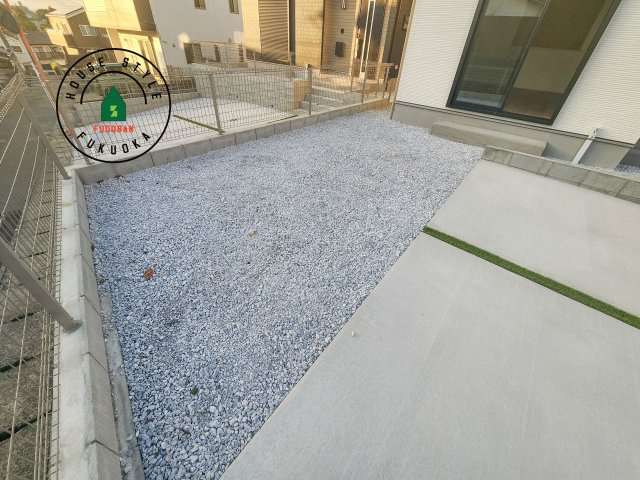 筑紫野市二日市北6丁目第1-2棟（B号棟）の庭|お庭で自由な時間を過ごせます。