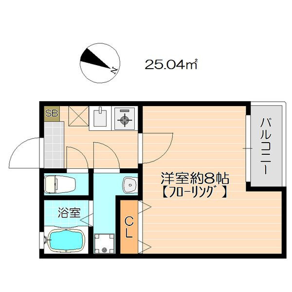 クレフラスト空港北B棟の間取り