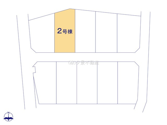 《仲介手数料無料》西区大字飯田新田614(2号棟)新築一戸建てクレイドルガーデンの区画図