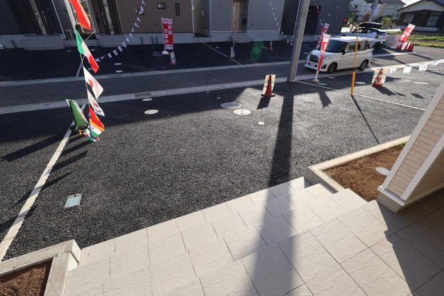 《仲介手数料無料》西区大字飯田新田614新築一戸建てクレイドルガーデンの駐車場|撮影日 2025年12月1日 14:20 晴れ