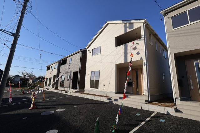 《仲介手数料無料》西区大字飯田新田614新築一戸建てクレイドルガーデンの外観|撮影日 2025年12月1日 14:20 晴れ