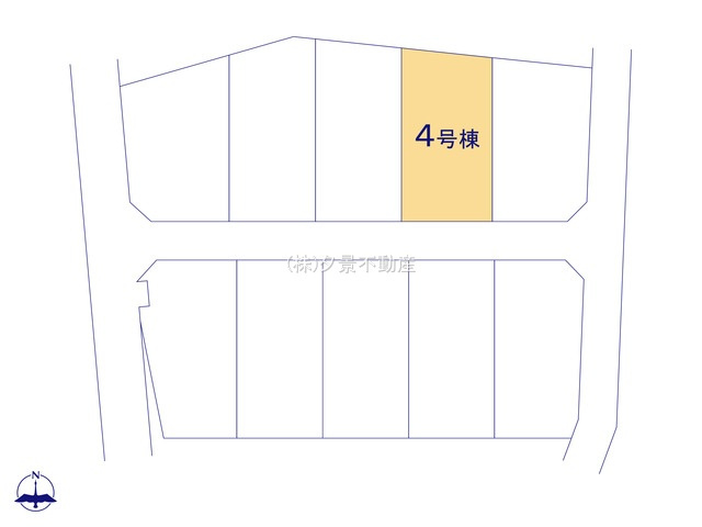 《仲介手数料無料》西区大字飯田新田614(4号棟)新築一戸建てクレイドルガーデンの区画図