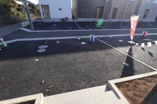 《仲介手数料無料》西区大字飯田新田614新築一戸建てクレイドルガーデンの駐車場|撮影日 2025年12月1日 14:30 晴れ