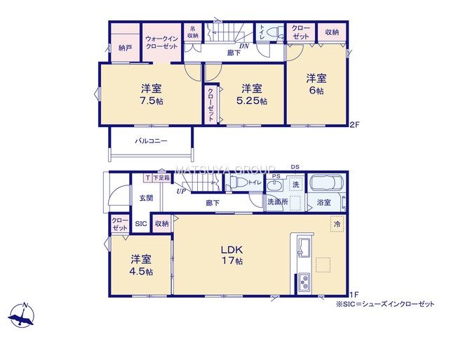 グラファーレ安城市姫小川町7棟　7号棟の間取り