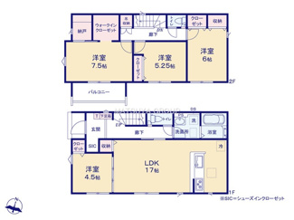 【間取り】 | グラファーレ安城市姫小川町7棟　7号棟
