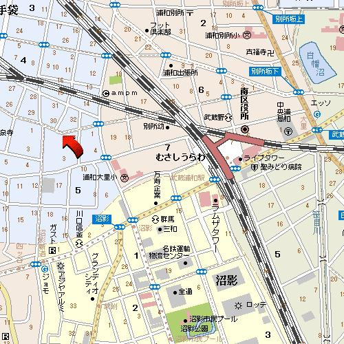 ワコーレ武蔵浦和の地図