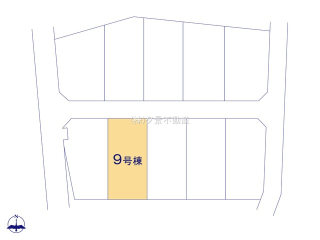 《仲介手数料無料》西区大字飯田新田614新築一戸建てクレイドルガーデンの区画図