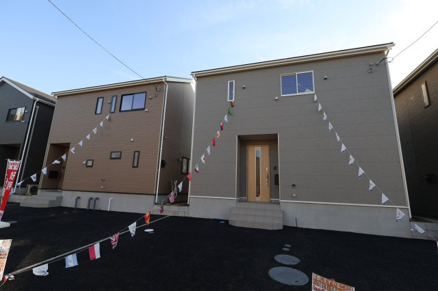 《仲介手数料無料》西区大字飯田新田614新築一戸建てクレイドルガーデンの外観|撮影日 2025年12月1日 15:00 晴れ