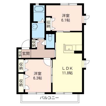 グランシャリオⅠの間取り