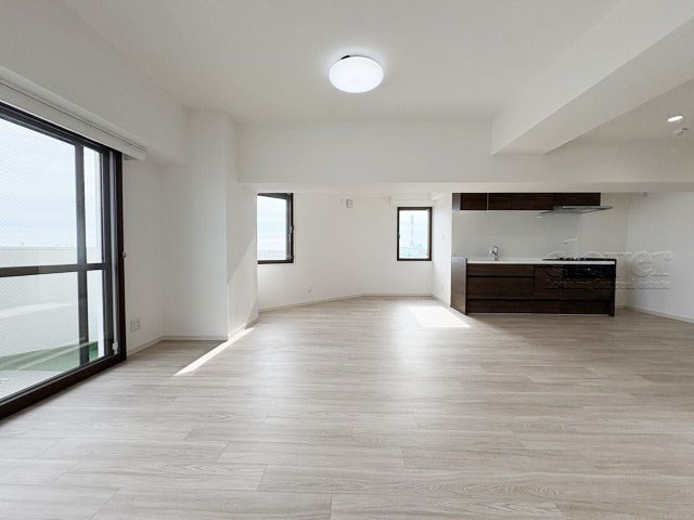 【居間・リビング】 | エクセルシオール世田谷桜丘 | 広くスペースをとってあるLDK。この空間に、どのように家具を配置していくのかを考えるのが、住宅購入時のなによりの楽しみです。～即日のご見学可能～　お問合せはお気軽にどうぞ。