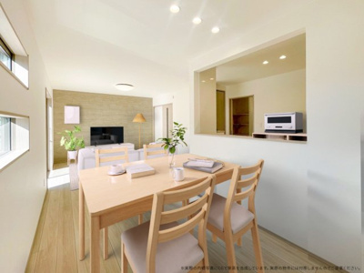 【居間・リビング】 | 【LDK　CG家具設置イメージ】
※画像に含まれる家具家電はCGで作成したイメージです。実際の物件には付帯しません。