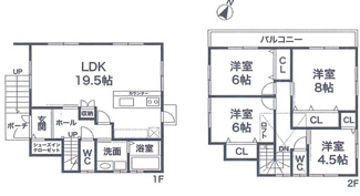 【間取り】 | 明石市朝霧東町2丁目　新築戸建　仲介手数料無料！ | 明石市朝霧東町2　新築　仲介手数料無料