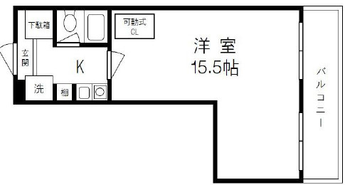 草津市矢橋町の店舗一部の間取り