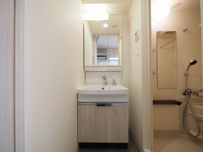 【独立洗面台】 | プレサンス松屋町ヴィゴラス | 脱衣スペースもあります