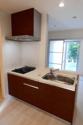 【キッチン】 | リーブルファイン羽村羽中 | ガスコンロ2口完備。