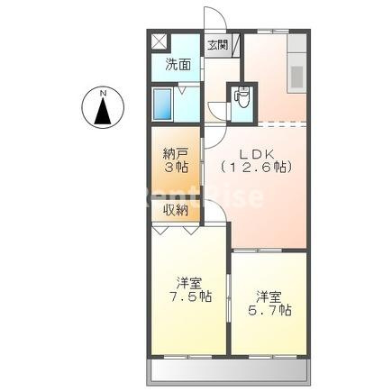 ビューティーハイム１３８の間取り|間取図