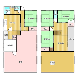 【間取り】 | 物部１丁目１４１－１０戸建