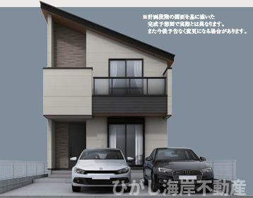 藤沢市辻堂元町5丁目　新築戸建　全2棟の外観パース|イメージパスですので実際のものと多少異なります

