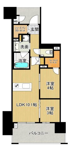サンリヤン西鉄久留米ステーションプレミアムの間取り