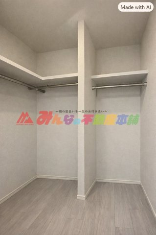 サンリヤン西鉄久留米ステーションプレミアムの収納|AI処理画像です。家財等を消去しております。