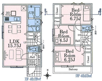 【間取り】 | 西東京市富士町第12　全1棟　1号棟 | 西東京市富士町第12　全1棟　1号棟