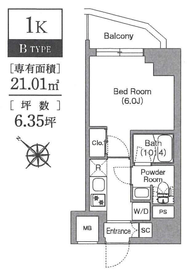 コンフォリア・リヴ横浜平沼の間取り
