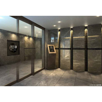 【エントランス】 | ソルテラスSHIN-OSAKA LINK | ゆとりのあるエントランスです