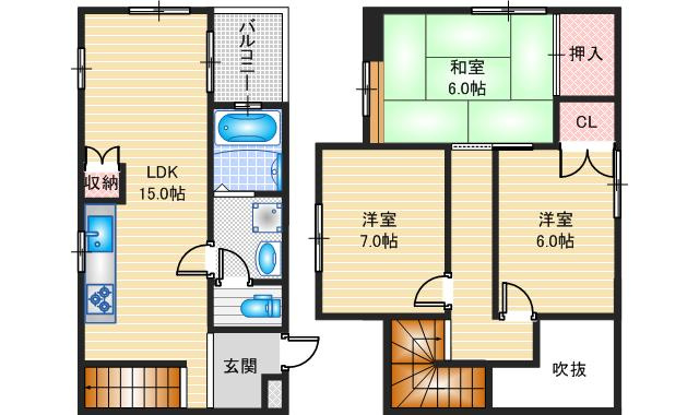 ヴィラ春日丘の間取り