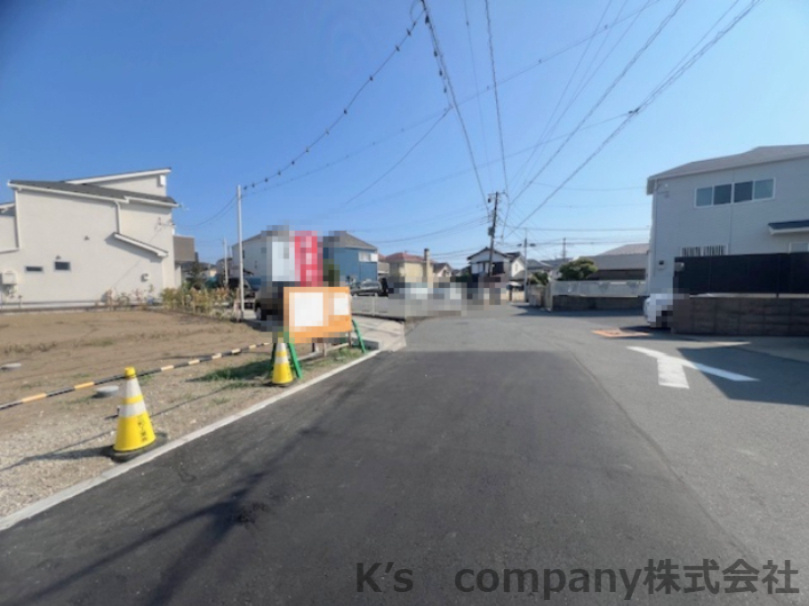 藤沢市鵠沼海岸7丁目　建築条件なし　売地　区画１の前面道路含む現地写真|前面道路の様子です◇