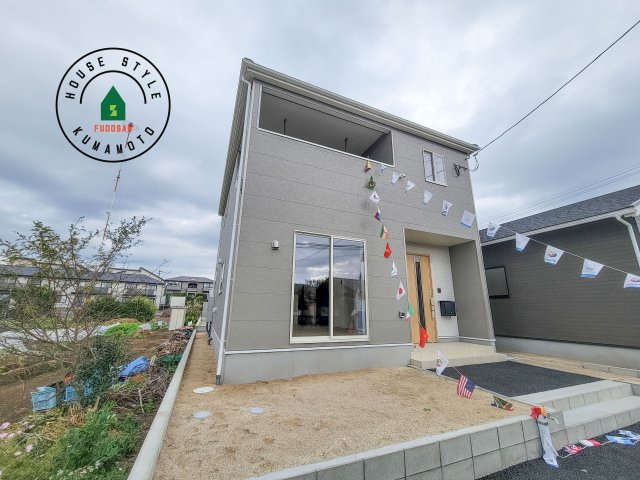 熊本市北区清水東町第2-2棟（1号棟）の外観|デザイン性のある外観です。