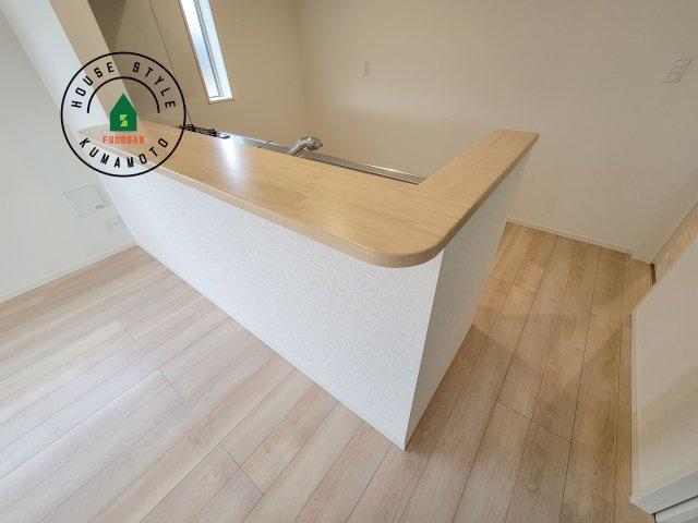 熊本市北区清水東町第2-2棟（1号棟）の内観：施工例|ダイニングとリビングのメリハリが付けやすい空間設計になっています。