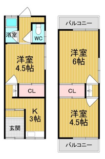 【間取り】 | 東大阪市布市町戸建