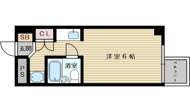 1Ｋのお部屋です
