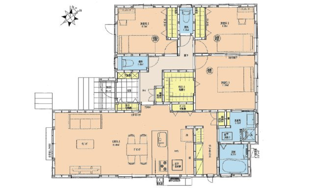廿日市市宮園上５丁目　新築一戸建て(A)の間取り