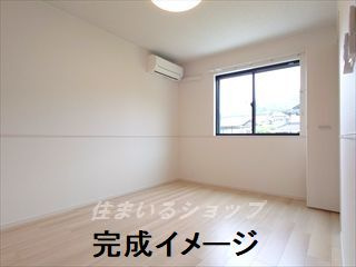広島市安佐北区可部３丁目のアパートの寝室|寝室にもエアコンあり！