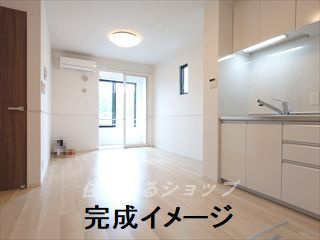 広島市安佐北区可部３丁目のアパートの居間・リビング|エアコン付き