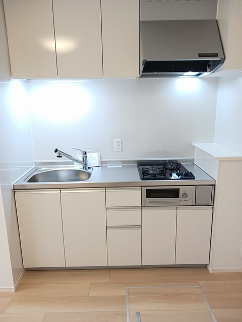 広島市安佐北区可部３丁目のアパートのキッチン|浄水器一体型シャワー水栓