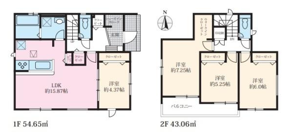 天理市永原町の新築一戸建の間取り|■広々したリビング１５帖・4ＬＤＫの間取り！大容量の収納など、ご家族のお住まいにピッタリです！