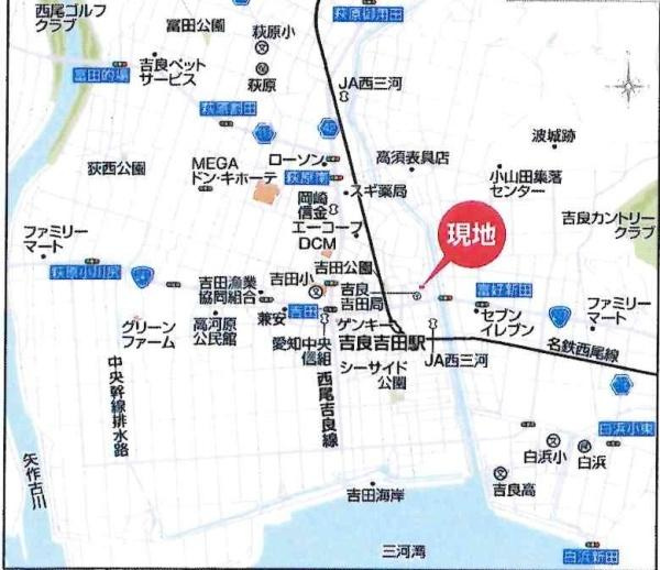 西尾吉良町吉田第1期　全1棟・1号棟のその他|現地案内図です。