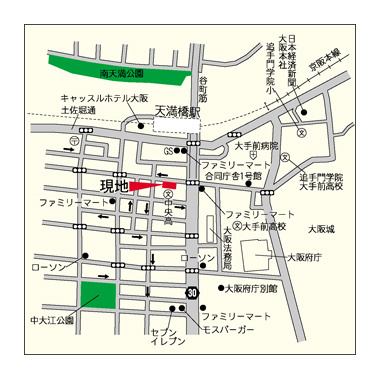 グランシス天満橋の地図