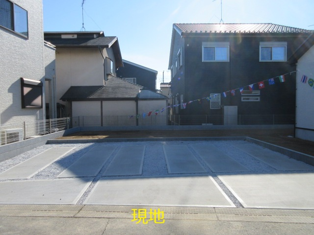 【仲介手数料無料】新築戸建　滑川町月輪1025-1（全1棟大型平屋住宅）の前面道路含む現地写真